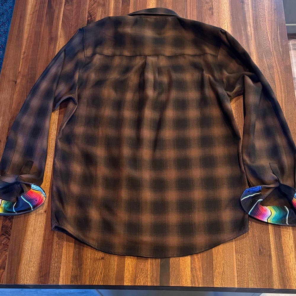 DIXXON X Chachi “F#%k Cancer” Speakeasy Original Flannel with Multicolor accents - Picture 4 of 6